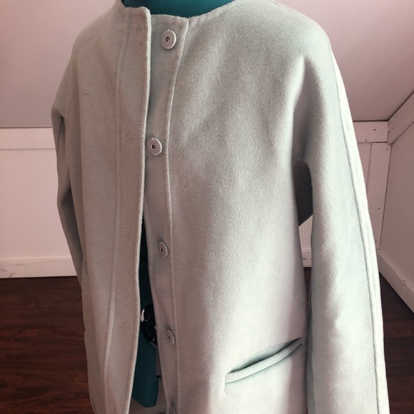 🧺J. Jill Icy White Jade Double Faced Snap Front Coat, size S - Picture 3 of 7